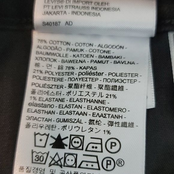 Levi's 505 Straight Black Jeans - Picture 10 of 12